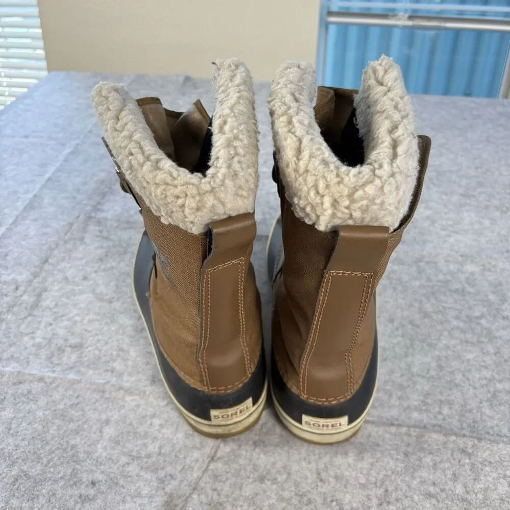Sorel 1964 Pac Nylon Winter Waterproof Boots Mens 10 Brown NM1440-260 MSRP $180